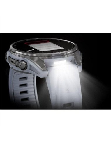 Garmin Fenix 8 Smartwatch GPS 43mm AMOLED 10ATM Pulsómetro SpO2 Plata con Correa Blanca