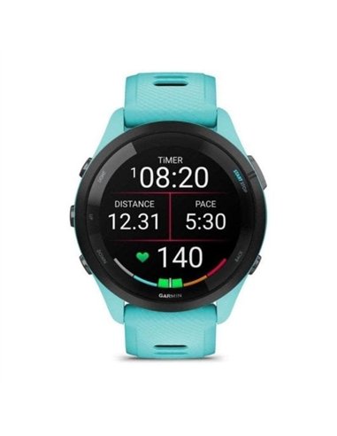 Garmin Forerunner 265 Smartwatch GPS 46mm AMOLED 5ATM Pulsómetro SpO2 Turquesa/Negro