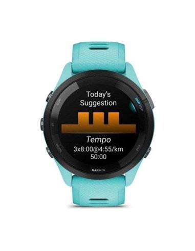 Garmin Forerunner 265 Smartwatch GPS 46mm AMOLED 5ATM Pulsómetro SpO2 Turquesa/Negro