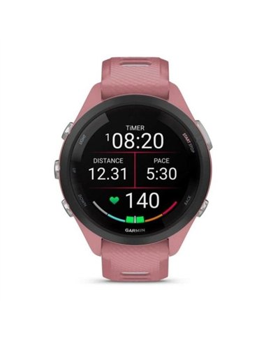 Garmin Forerunner 265S Smartwatch GPS 42mm AMOLED 5ATM Pulsómetro SpO2 Negro con Correa Rosa/Gris