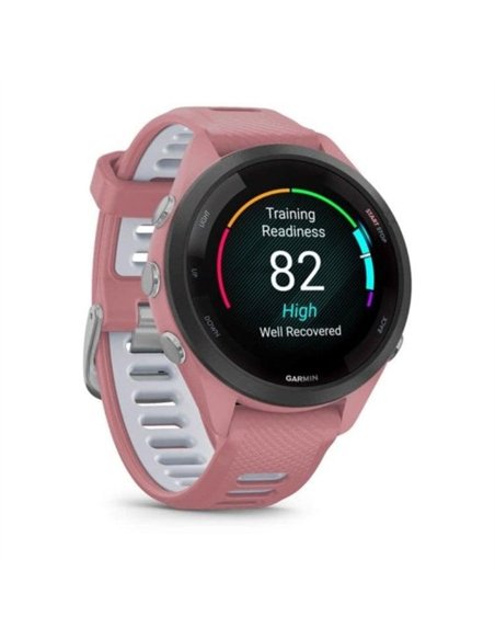 Garmin Forerunner 265S Smartwatch GPS 42mm AMOLED 5ATM Pulsómetro SpO2 Negro con Correa Rosa/Gris