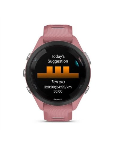 Garmin Forerunner 265S Smartwatch GPS 42mm AMOLED 5ATM Pulsómetro SpO2 Negro con Correa Rosa/Gris