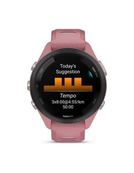 Garmin Forerunner 265S Smartwatch GPS 42mm AMOLED 5ATM Pulsómetro SpO2 Negro con Correa Rosa/Gris