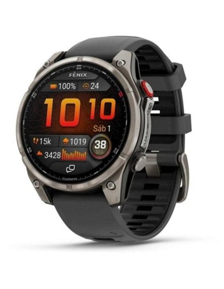 Garmin Fenix 8 Pro LTE Smartwatch Satelital 47mm Titanio con Correa Silicona Negra/Gris
