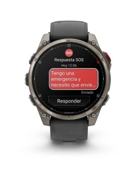 Garmin Fenix 8 Pro LTE Smartwatch Satelital 47mm Titanio con Correa Silicona Negra/Gris