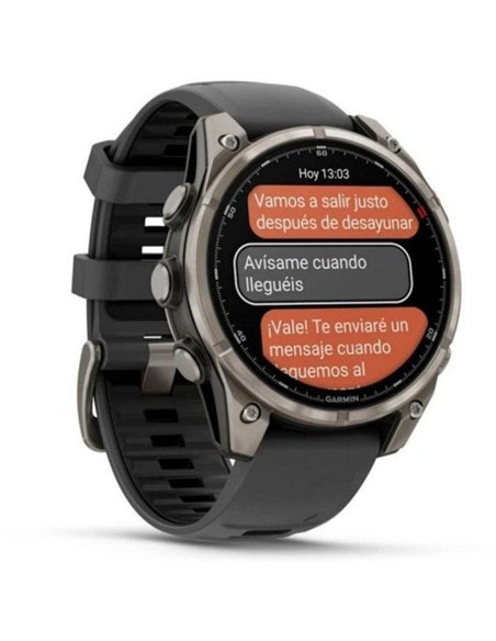 Garmin Fenix 8 Pro LTE Smartwatch Satelital 47mm Titanio con Correa Silicona Negra/Gris