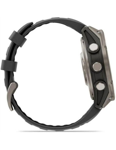 Garmin Fenix 8 Pro LTE Smartwatch Satelital 47mm Titanio con Correa Silicona Negra/Gris