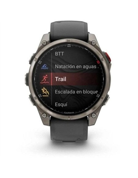 Garmin Fenix 8 Pro LTE Smartwatch Satelital 47mm Titanio con Correa Silicona Negra/Gris