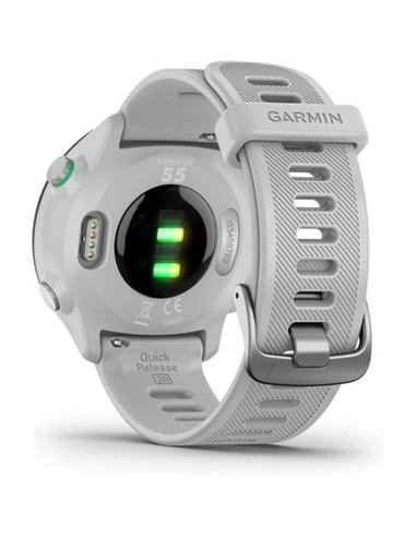 Garmin Forerunner 55 Reloj Deportivo GPS con Frecuencia Cardíaca y 5 ATM, Blanco