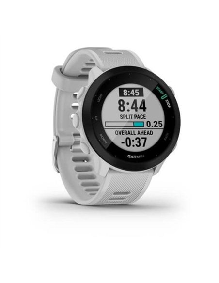 Garmin Forerunner 55 Reloj Deportivo GPS con Frecuencia Cardíaca y 5 ATM, Blanco