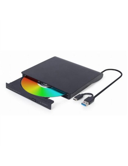 Gembird DVD-USB-031 Grabadora Externa USB-C/A Negra