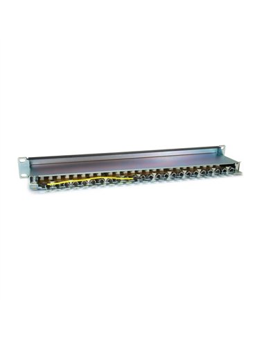 Equip 326625 Panel de Conexión Blindado Cat.6A de 24 puertos, Negro