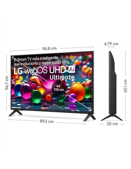 LG 43UA75006LA 43" LED 4K Ultra HD WebOS HDR10 Pro Televisor