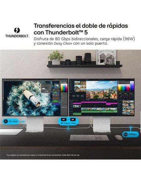 LG UltraFine 32U990A-S 32" LED IPS 6K 60Hz Thunderbolt 5 Pivotable Monitor