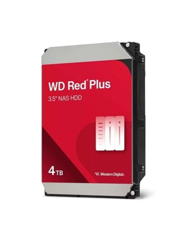 WD Red Plus 4TB 3.5" NAS 5400 RPM SATA 3 180MB/s Disco Duro