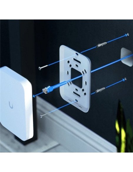 Ubiquiti U7 In-Wall Punto de Acceso WiFi para Pared 4300 Mbit/s 2.4/5GHz PoE Blanco