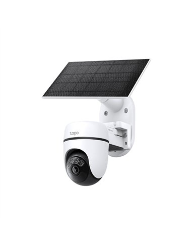 TP-Link Tapo TC90 Kit Cámara de Vigilancia 360º con Panel Solar y Batería, 2K 3MP, Detección IA