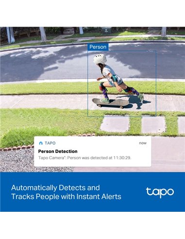 TP-Link Tapo TC90 Kit Cámara de Vigilancia 360º con Panel Solar y Batería, 2K 3MP, Detección IA