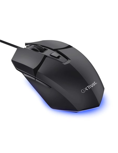 Ratón Trust GXT 121 Felox+ USB 10000 DPI RGB 6 Botones Negro