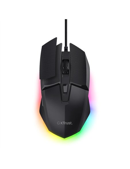 Ratón Trust GXT 121 Felox+ USB 10000 DPI RGB 6 Botones Negro