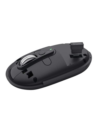 Trust Seron Ratón Slim Silencioso Inalámbrico Batería Rercagable 3200 DPI Negro