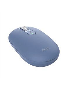 Trust Seron Ratón Slim Silencioso Inalámbrico Batería Rercagable 3200 DPI Azul