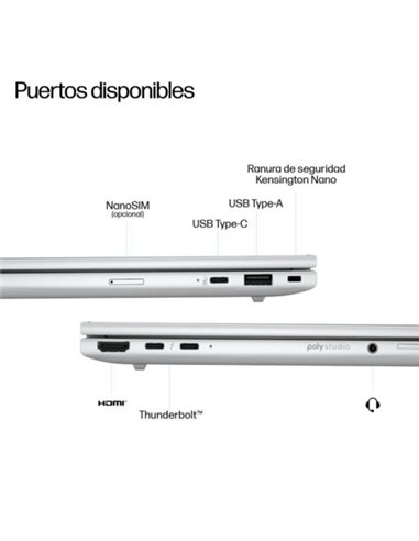 HP EliteBook 8 G1i Intel Core Ultra 7-258V/ 32GB/ 1TB SSD/ 14" W11P Portátil