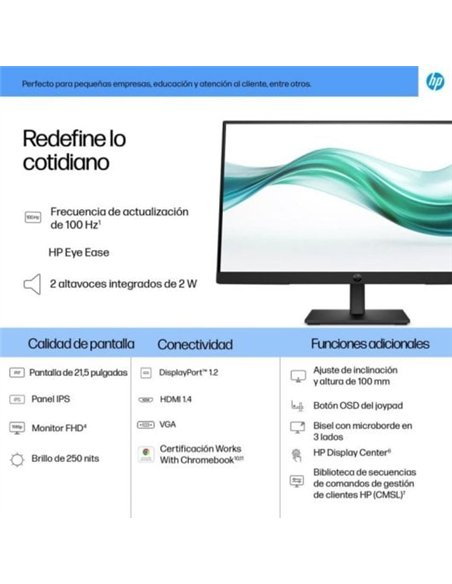 HP Serie 3 Pro 322PH 21.5" LED IPS FullHD 100Hz Altavoces 5ms Monitor