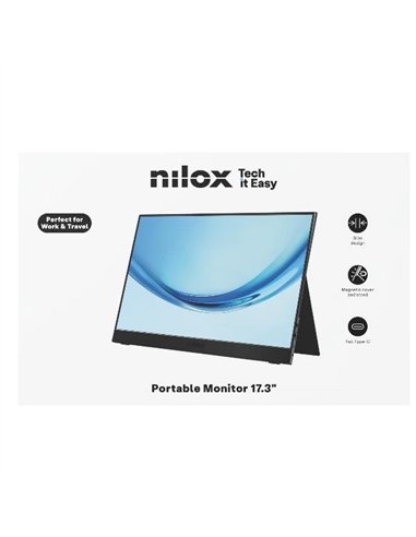 Nilox NXMP17FHD601 17.3" LED IPS FullHD 60Hz USB-C Mini HDMI Monitor Portátil