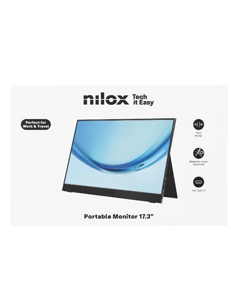 Nilox NXMP17FHD601 17.3" LED IPS FullHD 60Hz USB-C Mini HDMI Monitor Portátil