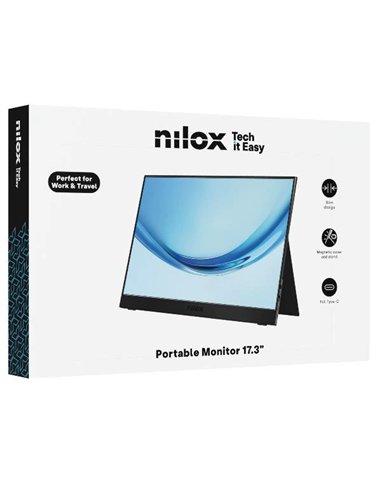 Nilox NXMP17FHD601 17.3" LED IPS FullHD 60Hz USB-C Mini HDMI Monitor Portátil