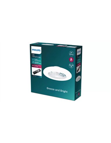 Philips Amigo 42+20W Ventilador de Techo con Luz LED Regulable y Mando a Distancia