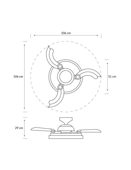 Philips Bliss Ventilador de Techo con Luz LED Regulable, Aspas Retráctiles y Mando, Madera