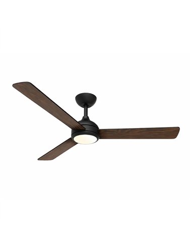 Philips Velyx 32+24W Ventilador de Techo con Luz LED Regulable y Mando, Negro/Madera Oscura