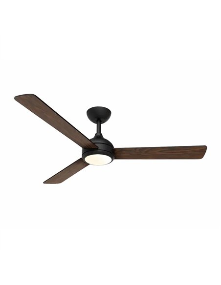 Philips Velyx 32+24W Ventilador de Techo con Luz LED Regulable y Mando, Negro/Madera Oscura