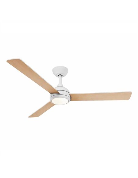 Philips Velyx 32+24W Ventilador de Techo con Luz LED Regulable y Mando, Blanco/Madera Clara