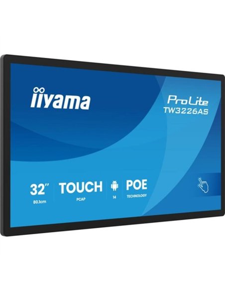 iiyama ProLite TW3226AS-B3P Pantalla Interactiva Táctil 32" PoE Android 14