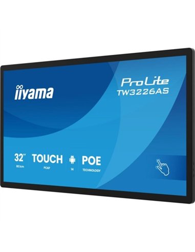 iiyama ProLite TW3226AS-B3P Pantalla Interactiva Táctil 32" PoE Android 14