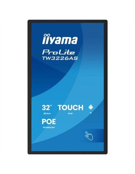 iiyama ProLite TW3226AS-B3P Pantalla Interactiva Táctil 32" PoE Android 14