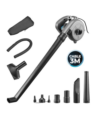 Cecotec AirForce 720 Soplador de Cable con 700W de Potencia, Cable 3m