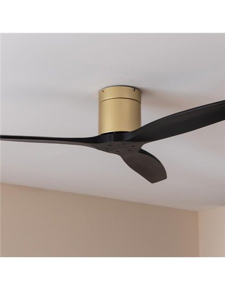 Cecotec EnergySilence Aero 5500 Aqua GoldBlack Connected Ventilador de Techo 40W, Mando a Distancia y WiFi