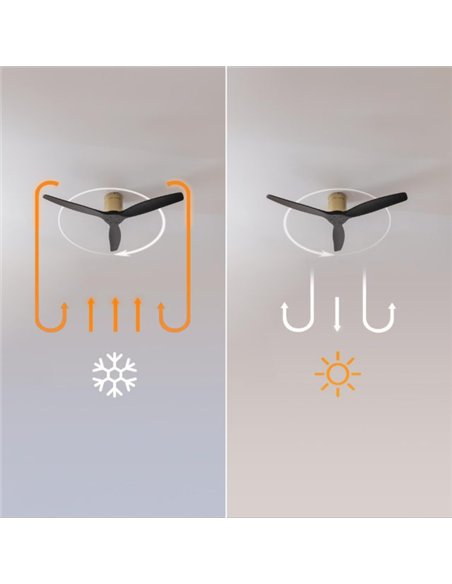 Cecotec EnergySilence Aero 5500 Aqua GoldBlack Connected Ventilador de Techo 40W, Mando a Distancia y WiFi