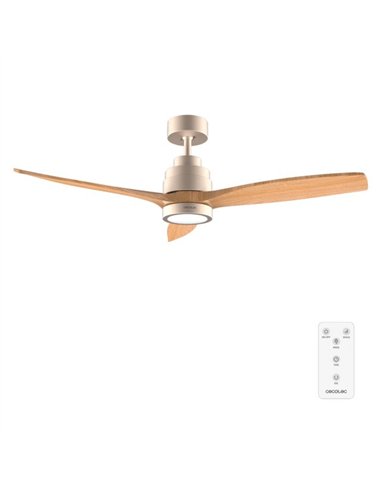 Cecotec EnergySilence Aero 5295 GoldWhite Ventilador de Techo 35W con Luz LED y Mando a Distancia