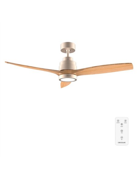 Cecotec EnergySilence Aero 5295 GoldWhite Ventilador de Techo 35W con Luz LED y Mando a Distancia