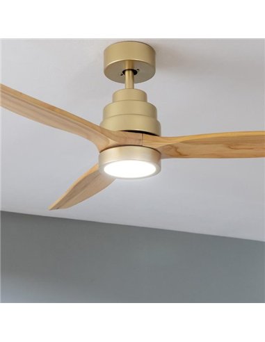 Cecotec EnergySilence Aero 5295 GoldWhite Ventilador de Techo 35W con Luz LED y Mando a Distancia