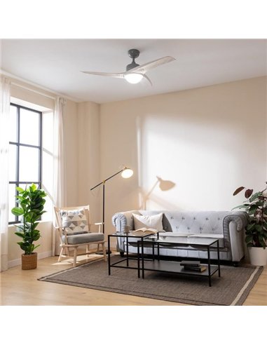 Cecotec EnergySilence Aero 560 IronWhite Ventilador de Techo 60W con Luz Led y Mando a Distancia