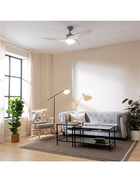 Cecotec EnergySilence Aero 560 IronWhite Ventilador de Techo 60W con Luz Led y Mando a Distancia