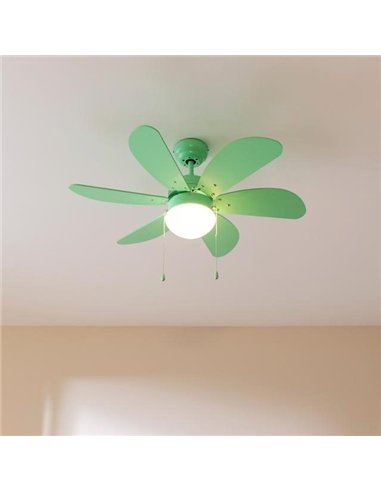 Cecotec EnergySilence Aero 3600 VisionFull Green Ventilador de Techo de 50W con Lámpara, 3 Velocidades