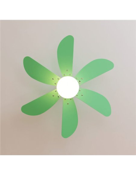 Cecotec EnergySilence Aero 3600 VisionFull Green Ventilador de Techo de 50W con Lámpara, 3 Velocidades
