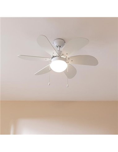 Cecotec EnergySilence Aero 3600 VisionFull White Ventilador de Techo de 50W con Lámpara, 3 Velocidades